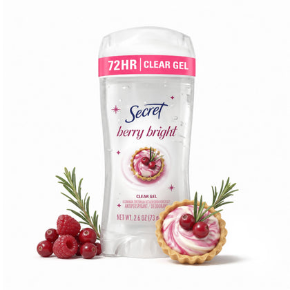 Secret Fresh Antiperspirant Deodorant front view with Berry Bright scent