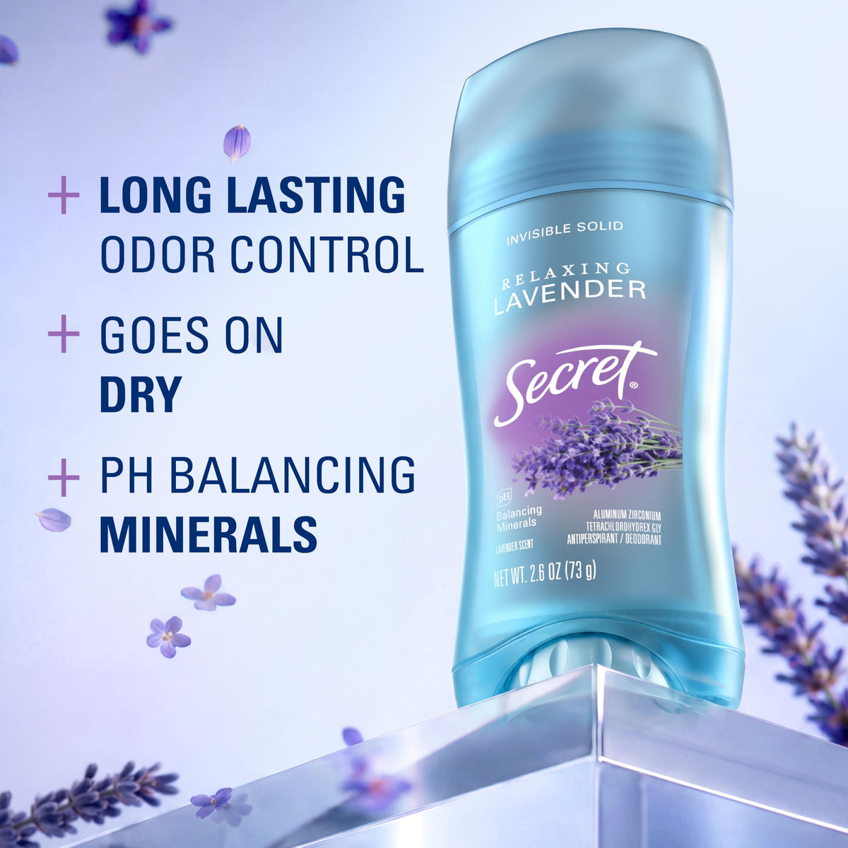 Secret Fresh Antiperspirant Deodorant packaging showcasing three-pack