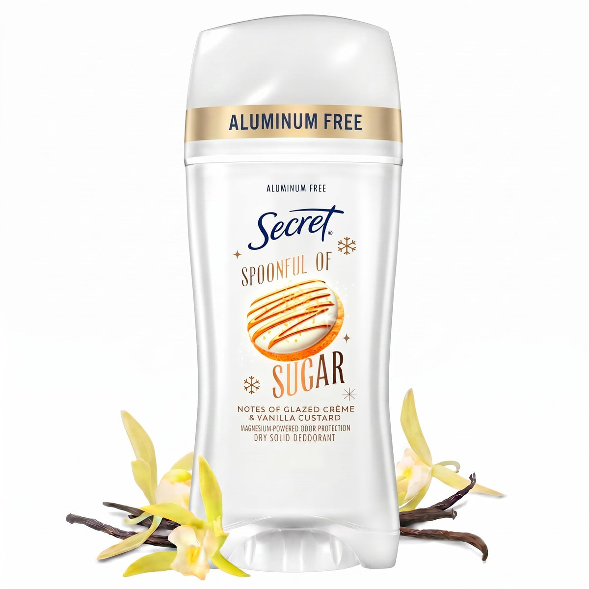 Secret Holiday Aluminum Free Deodorant front view, 2.4 oz