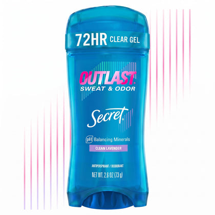 Secret Outlast Antiperspirant Deodorant for Women front view in lavender scent