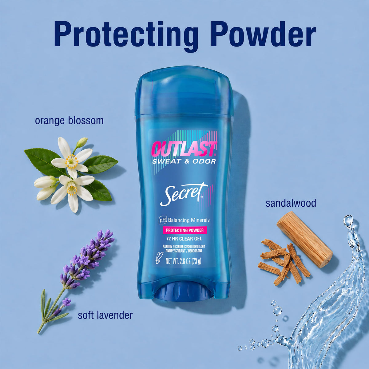 Secret Outlast Antiperspirant Deodorant with packaging details