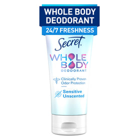 Secret Whole Body Deodorant Cream Unscented 3.0 oz front view