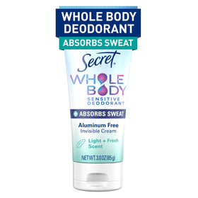 Secret Whole Body Deodorant Dry Feel Cream 100g front view