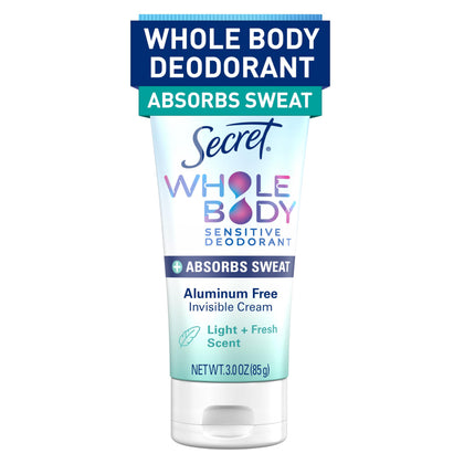 Secret Whole Body Deodorant Dry Feel Cream 100g front view