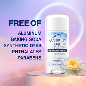 Secret Whole Body Deodorant Stick in a gym bag