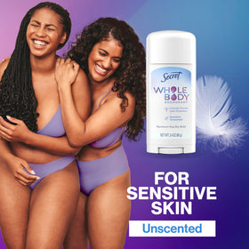 Secret Whole Body Deodorant Stick next to personal care items