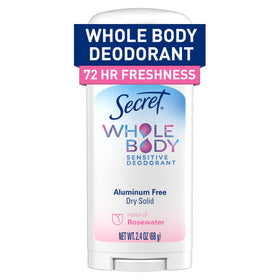 Secret Whole Body Deodorant Stick Rosewater Scent front view