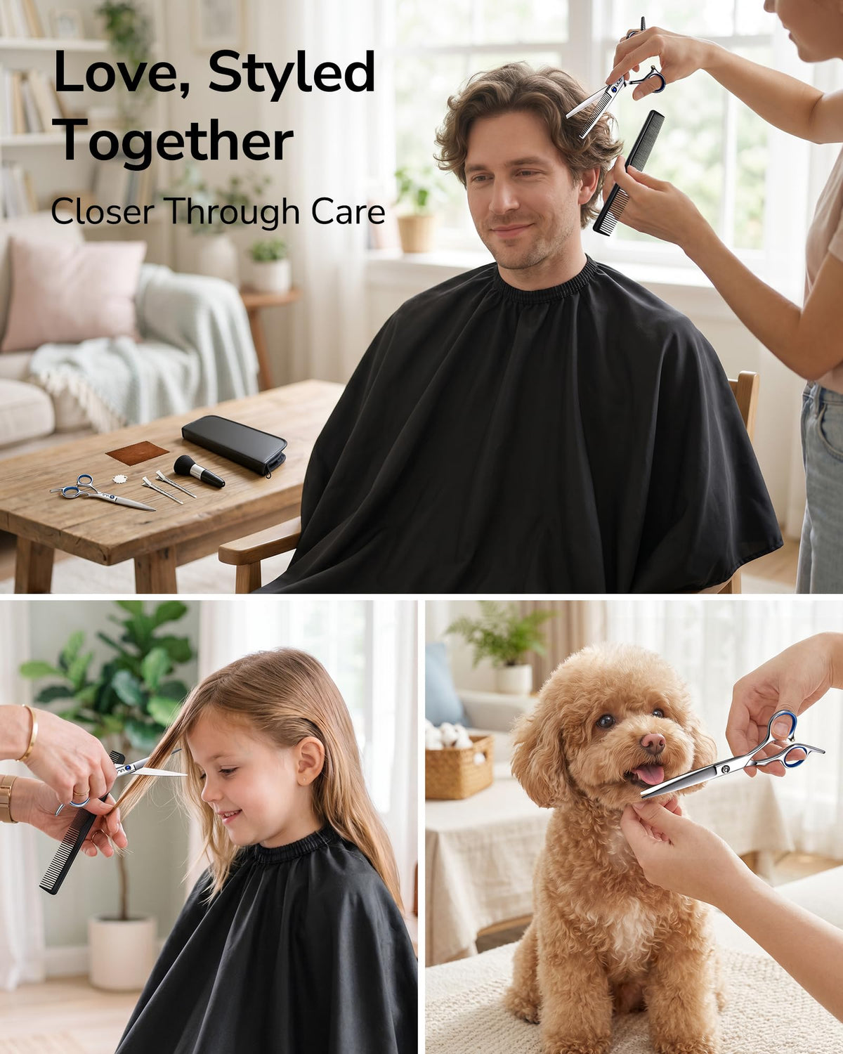 Sectioning clips included in ULG hair cutting kit