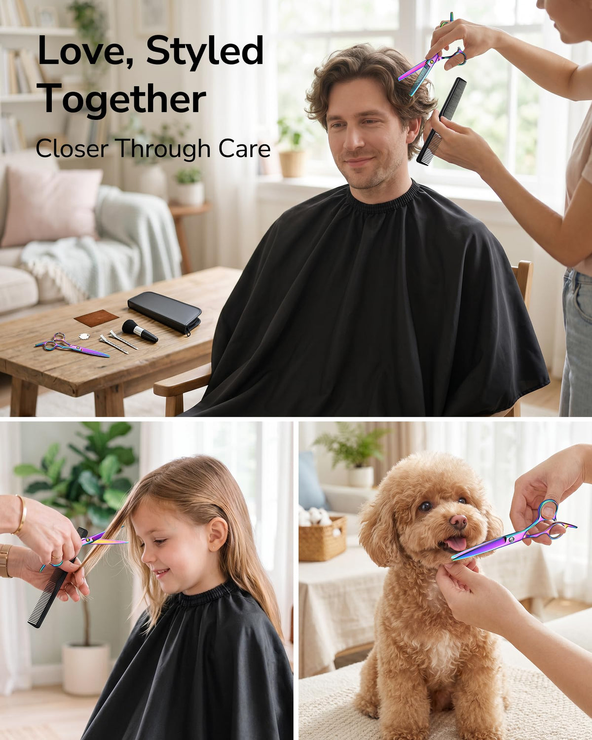 Sectioning clips included in ULG hair cutting kit