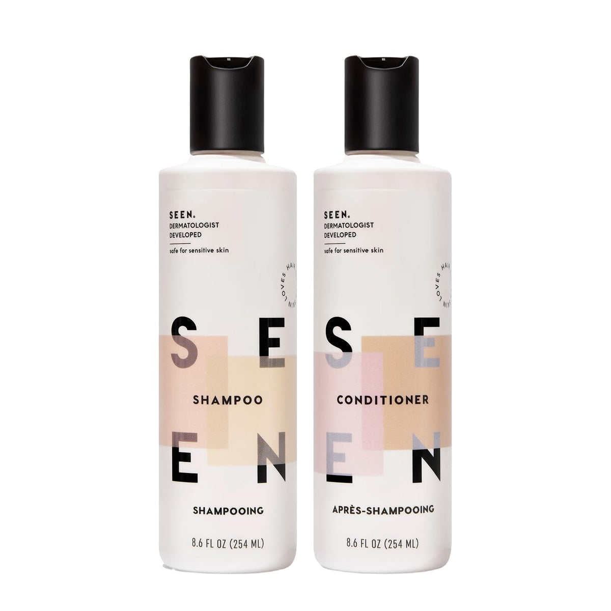 SEEN Shampoo & Conditioner Bundle front view with packaging