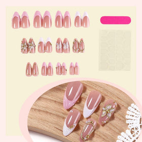 SEENEEY Almond Press on Nails packaging and contents