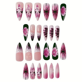 SEENEEY press on nails displayed on a table