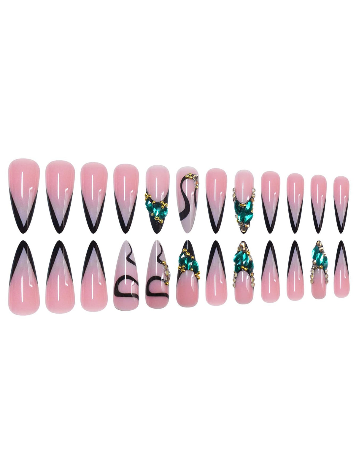 SEENEEY Stiletto Fake Nails in various sizes