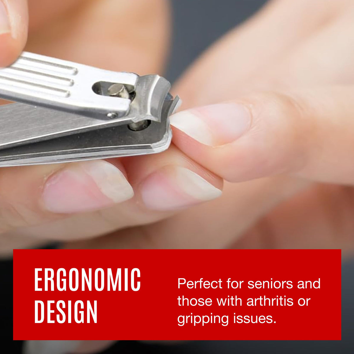 Seki EDGE Nail Clippers beside other nail care tools