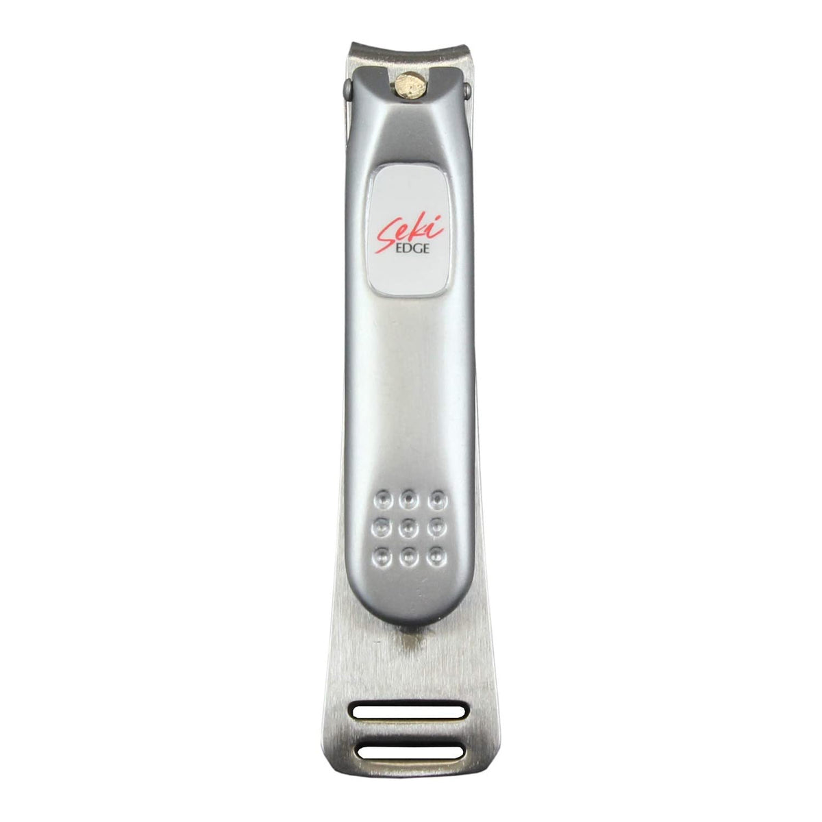 Seki EDGE Nail Clippers front view with curved stainless steel blade