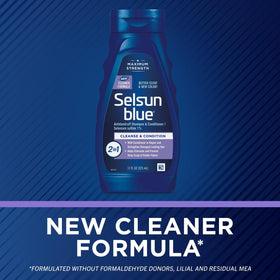 Selsun Blue 2-in-1 Antidandruff Shampoo & Conditioner bottle side view