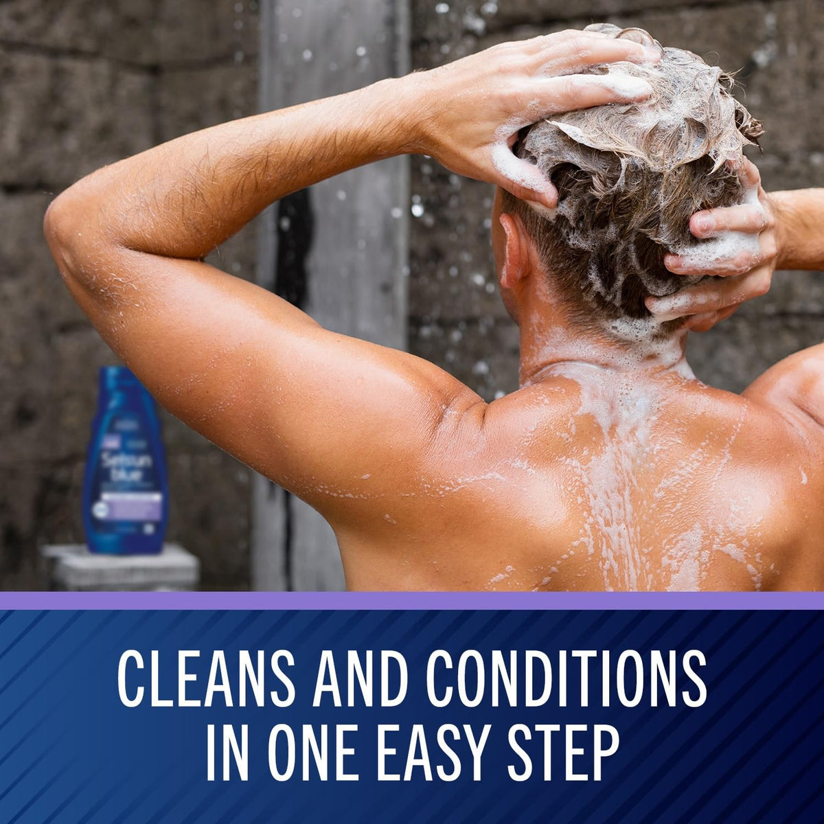 Selsun Blue 2-in-1 Antidandruff Shampoo & Conditioner texture on hand
