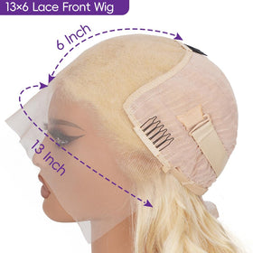 SEMANK 613 Lace Front Wig close-up of HD lace frontal