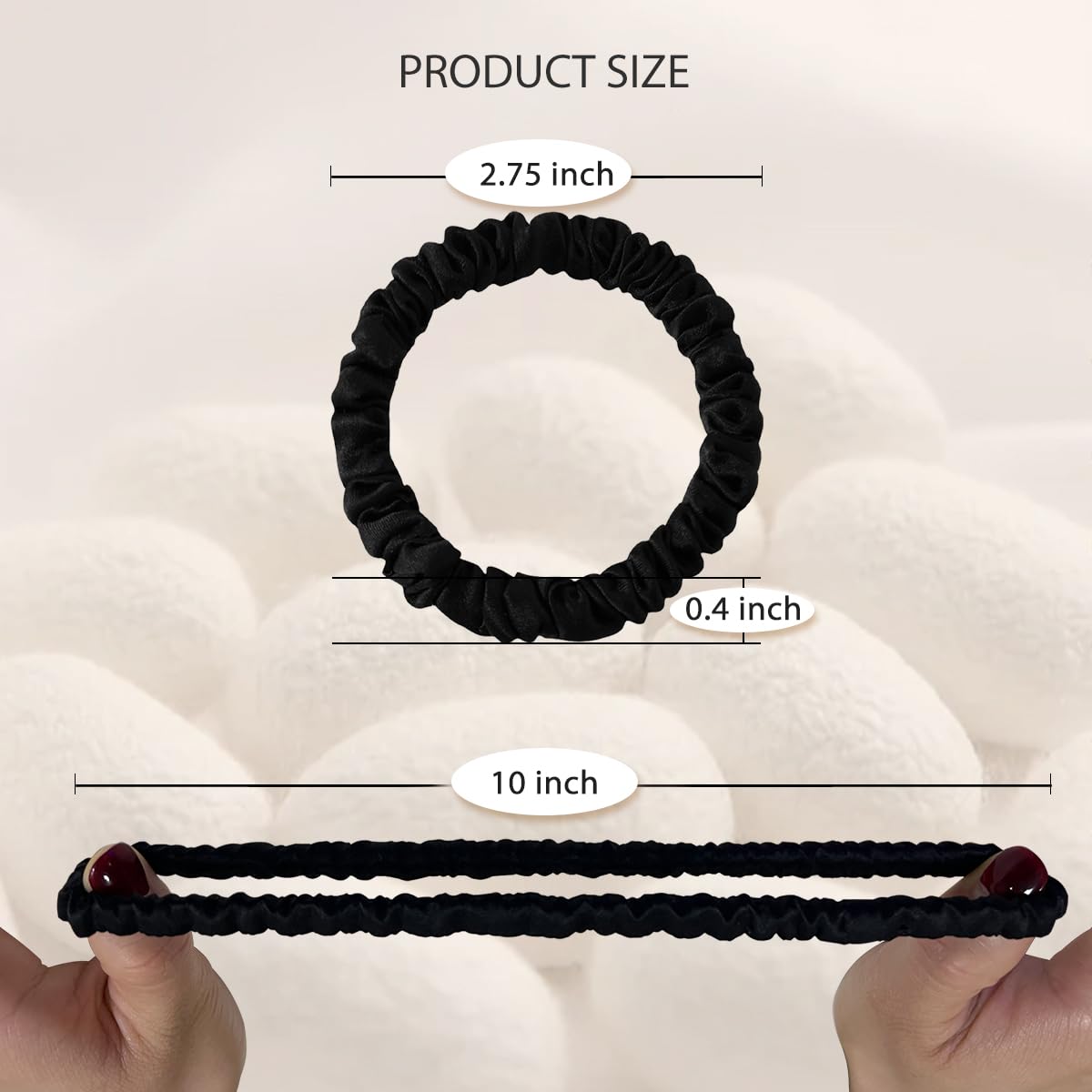 SEMRUE silk scrunchies in various hairstyles