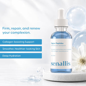 SenAllis Cosmetics Copper Peptides Serum application on skin