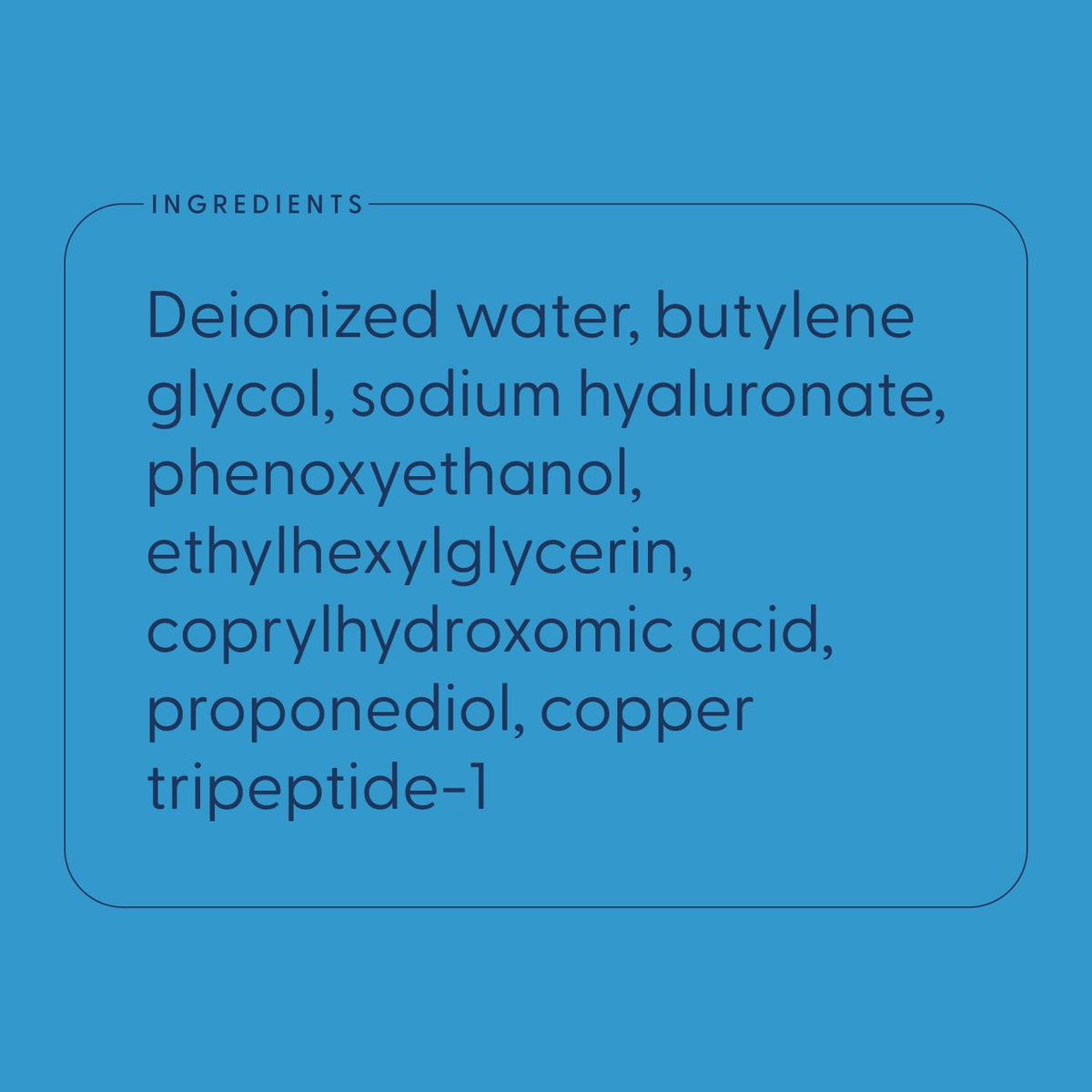 SenAllis Cosmetics Copper Peptides Serum ingredients list