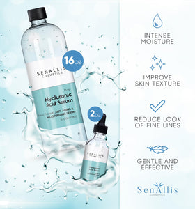 SenAllis Cosmetics Hyaluronic Acid Serum 2 fl oz dropper bottle
