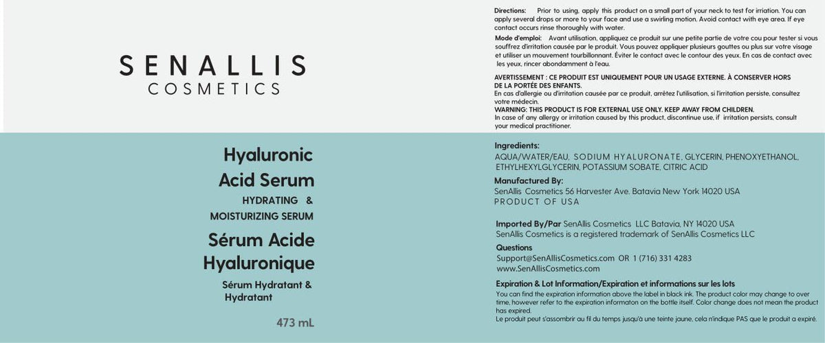 SenAllis Cosmetics Hyaluronic Acid Serum bottles side view