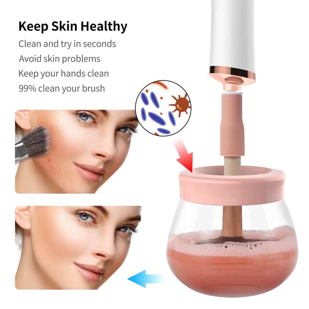 senbowe Makeup Brush Cleaner battery compartment