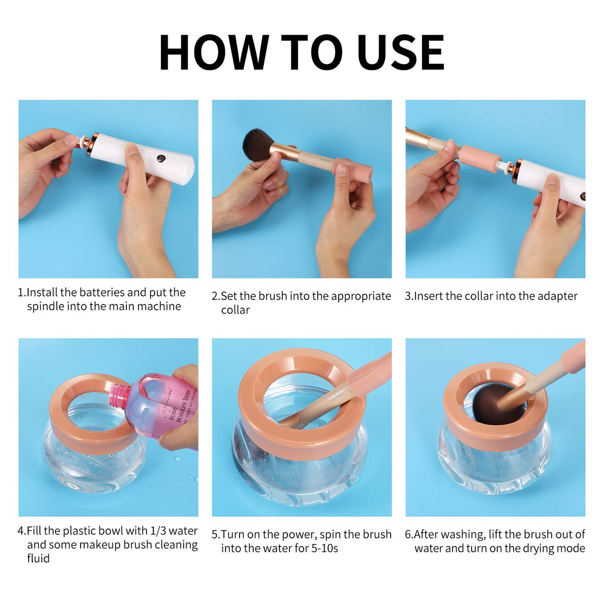 senbowe Makeup Brush Cleaner instruction manual