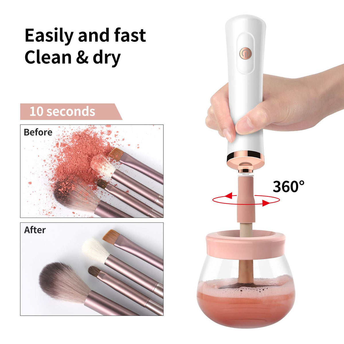 senbowe Makeup Brush Cleaner with rubber collars assortment