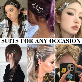 Seneeel Star Hair Clips 1.65 inch size close-up
