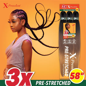 Sensationnel Braids XPRESSION 3X Braid close-up of texture