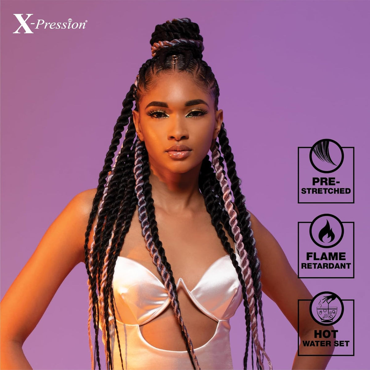 Sensationnel Braids XPRESSION 3X Braid with hot water styling