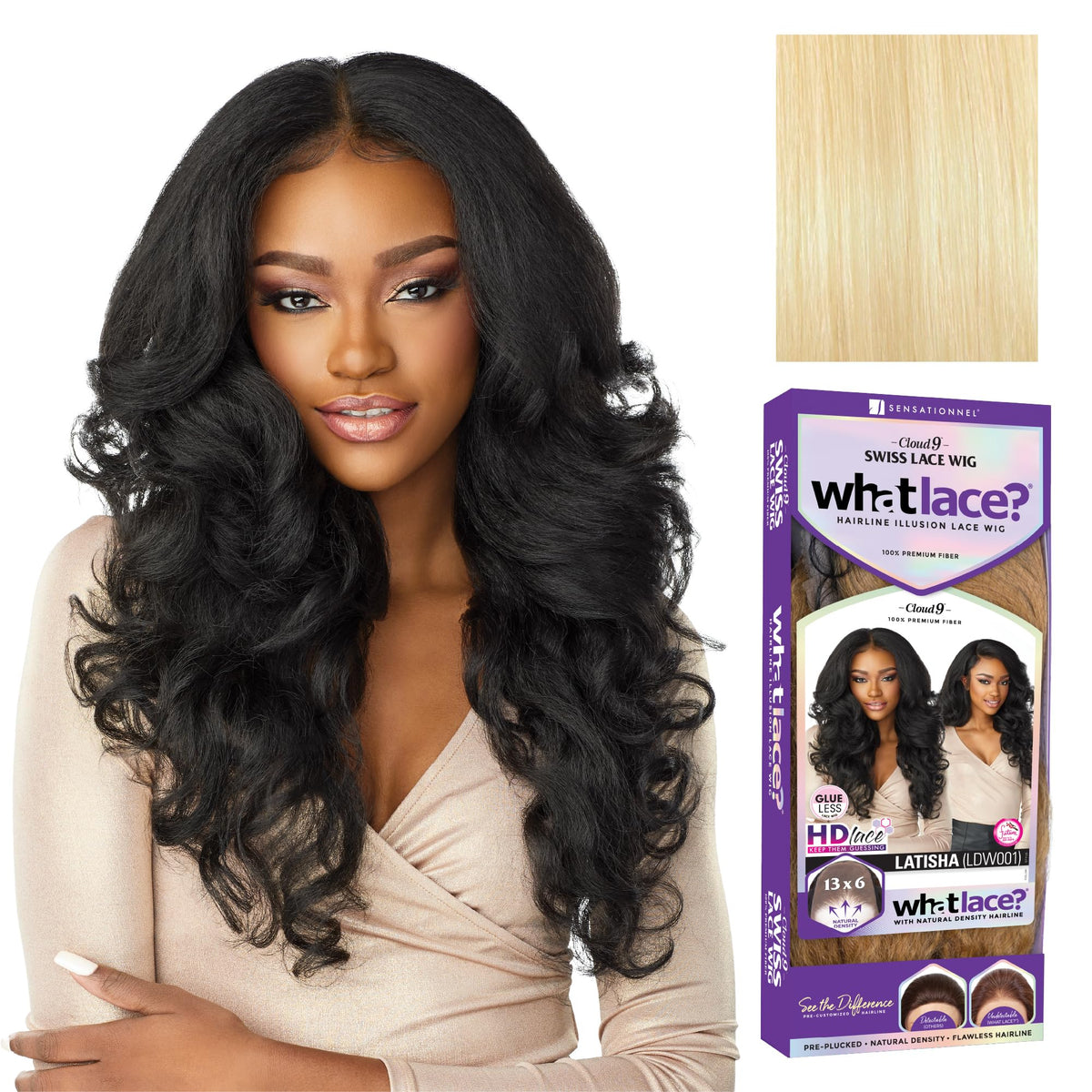 Sensationnel What Lace 13x6 Wig-Latisha in 613 Blonde front view