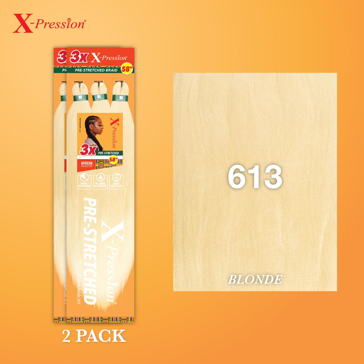 Sensationnel X-Pression 3X 58in braids packaging