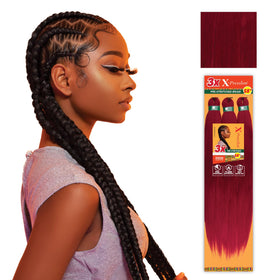 Sensationnel X-Pression 3X 58in Burgundy braids front view