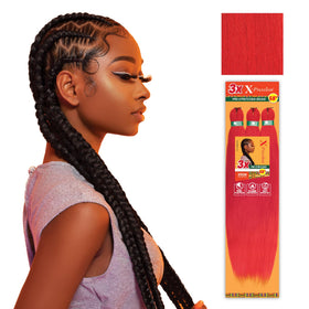 Sensationnel X-Pression 58in braiding hair red front view