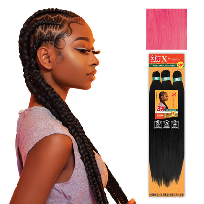 Sensationnel X-Pression 58in Pink Braiding Hair front view