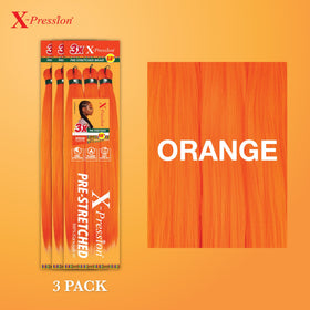 Sensationnel X-Pression Braiding Hair 58in Orange packaging