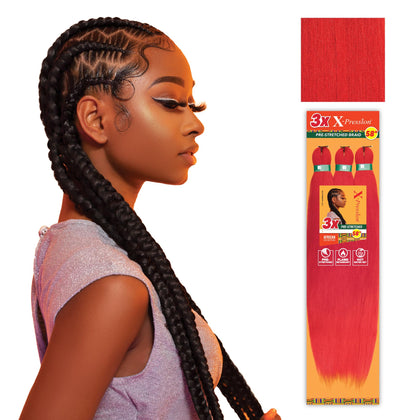 Sensationnel X-Pression Braiding Hair 58in red pack front view