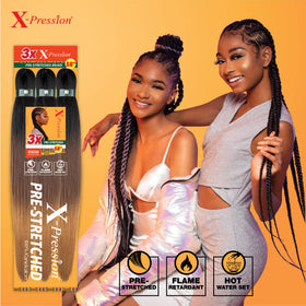 Sensationnel X-Pression braiding hair red texture close-up