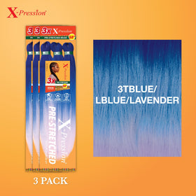 Sensationnel X-Pression Braids 3X 58" 3TBLUE side view