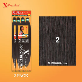 Sensationnel X-Pression Braids 3X 58in Dark Brown packaging