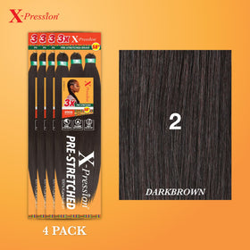 Sensationnel X-Pression Braids 3X 58in Dark Brown packaging