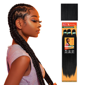 Sensationnel X-Pression Braids 3X 58in Jet Black front view