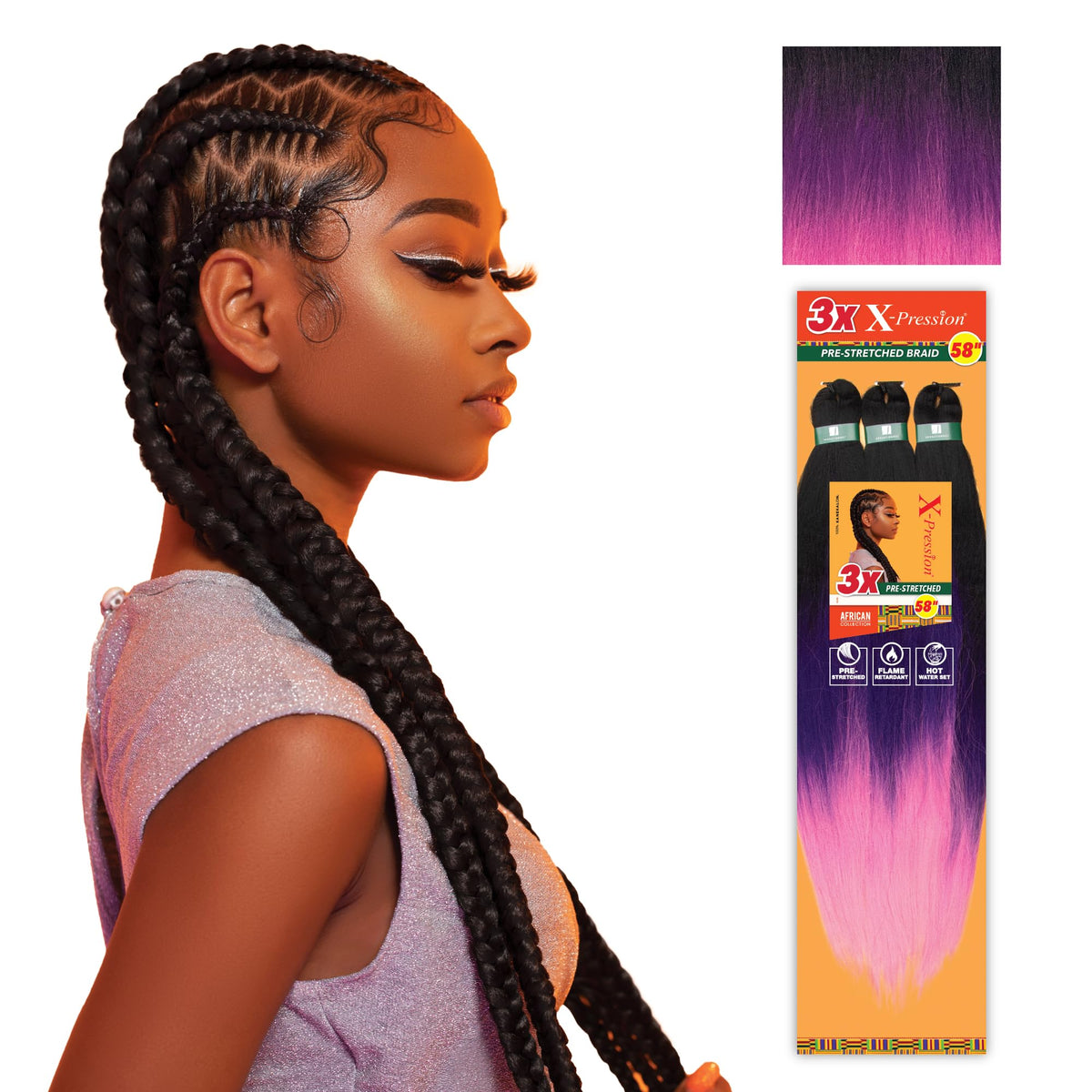Sensationnel X-Pression Braids 3X 58in packaging