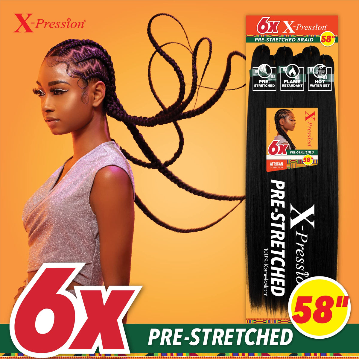 Sensationnel X-Pression braids packaged for sale