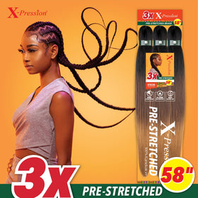 Sensationnel X-Pression Braids styled in box braids