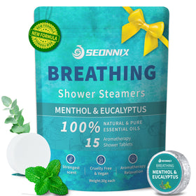 SEONNIX Shower Steamers 15 Pack with Menthol and Eucalyptus