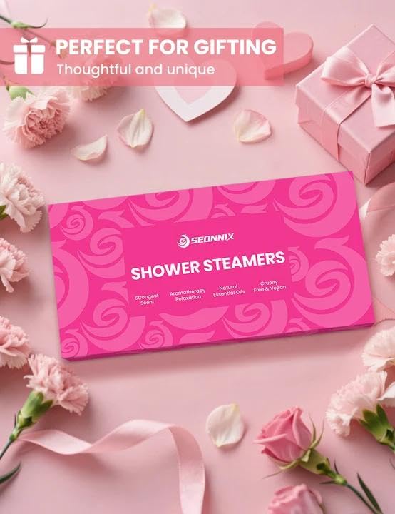 SEONNIX Shower Steamers with a relaxing bath theme
